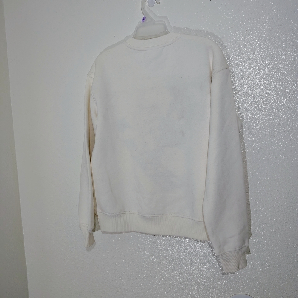 Haribo Gummy Bear White Sweatshirt XS Fleece Lined Graphic EmbroideredPullover - Picture 11 of 11